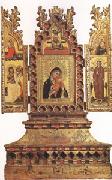 Simone Dei Crocefissi Virgin and Child with Saints a triptych (mk05) oil painting artist